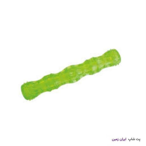M Pets Play Dog Toy Squeaky Stick green